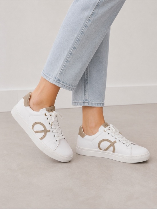 LOCI Shoes - LØCI Nine sneakers White Leather Look Low Top Women’s Neutral Minimalist Casual